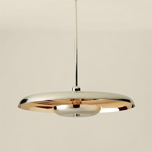 Tennant Polished Nickel Pendant Light 24"
