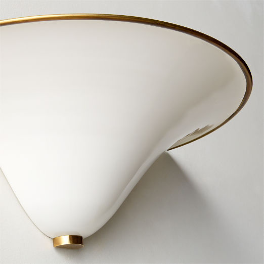 Tens White Enamel Wall Sconce