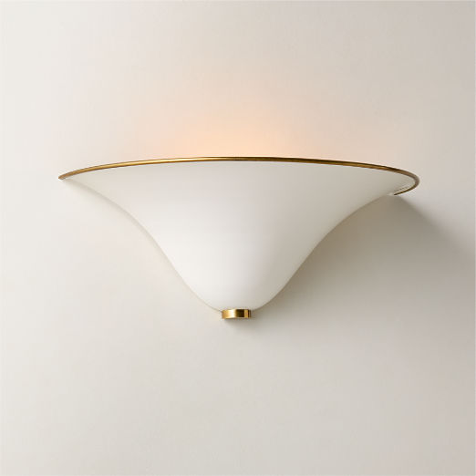 Tens White Enamel Wall Sconce