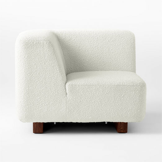 Terrain Ivory Boucle Corner Chair by Lawson-Fenning