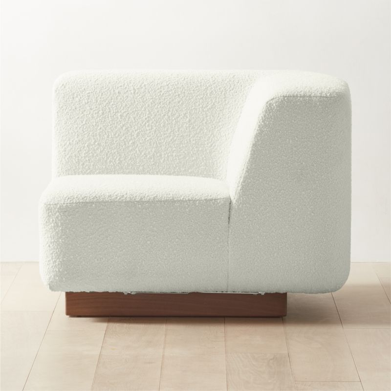 Terrain Ivory Boucle Corner Chair by Lawson-Fenning - image 0 of 8