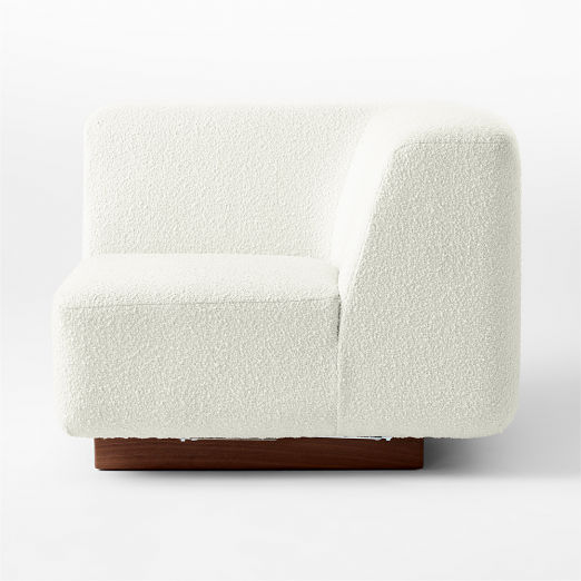 Terrain Ivory Boucle Corner Chair by Lawson-Fenning