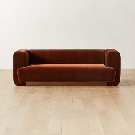 Terrain Bronze Brown Velvet Sofa