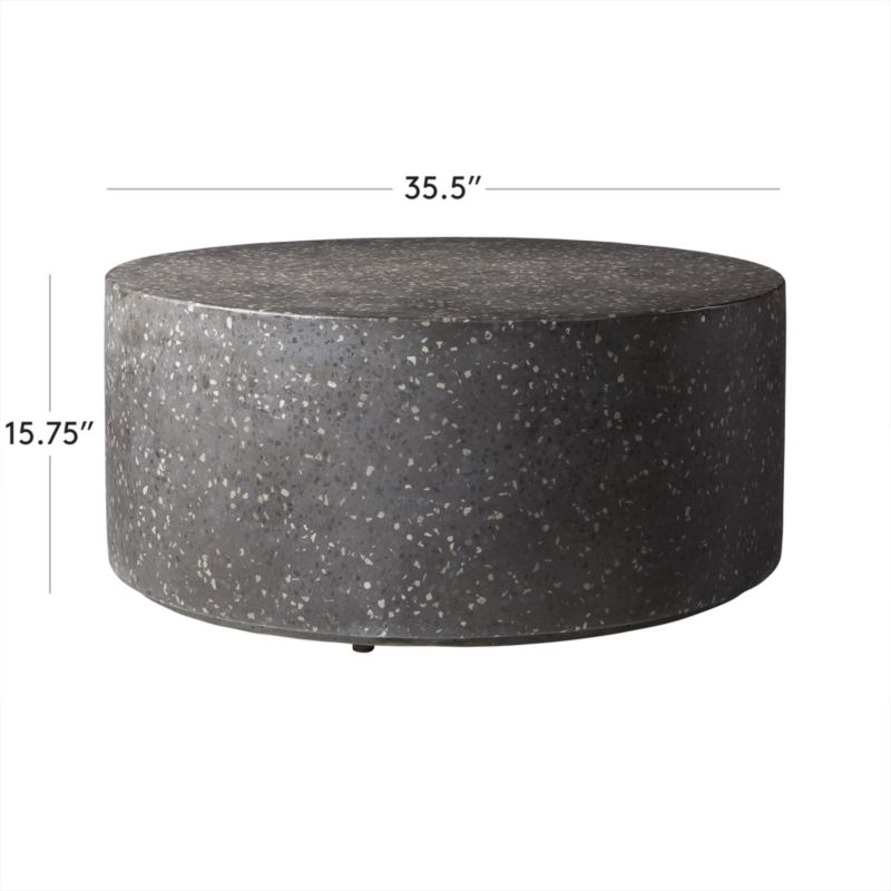 View Terrazzo Black Outdoor Coffee Table - image 3 of 13