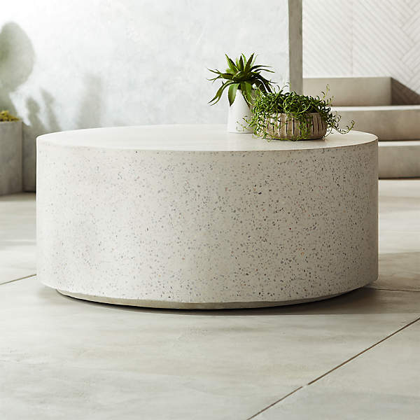 Terrazzo Coffee Table Reviews Cb2, Cb2 Cement Coffee Table Dupe