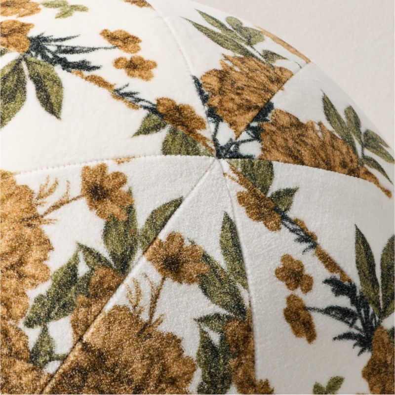 Terre Floral Smoked Amber Velvet Sphere Pillow 12" - image 1 of 6