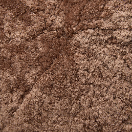Terre Light Brown Sheepskin Sphere Throw Pillow 12"
