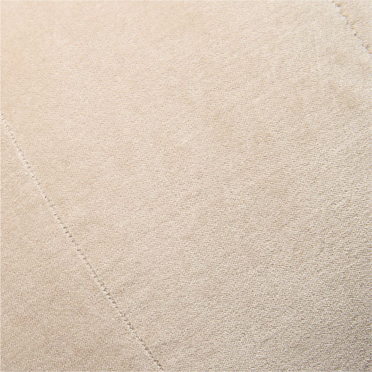 Terre Light Taupe Velvet Sphere Throw Pillow 12"