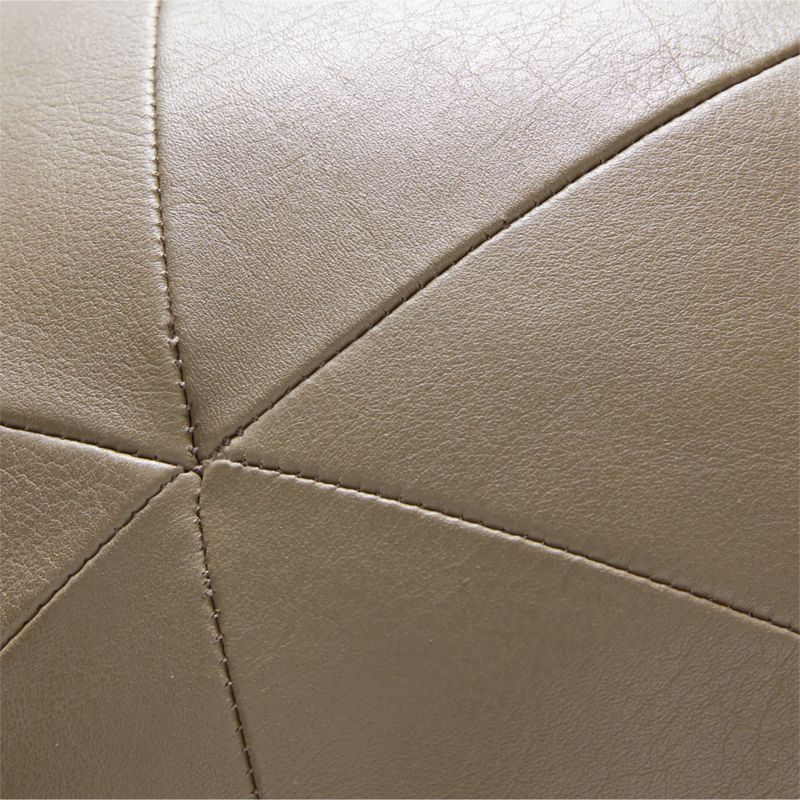 Terre Leather Taupe Throw Pillow 12" - image 1 of 3