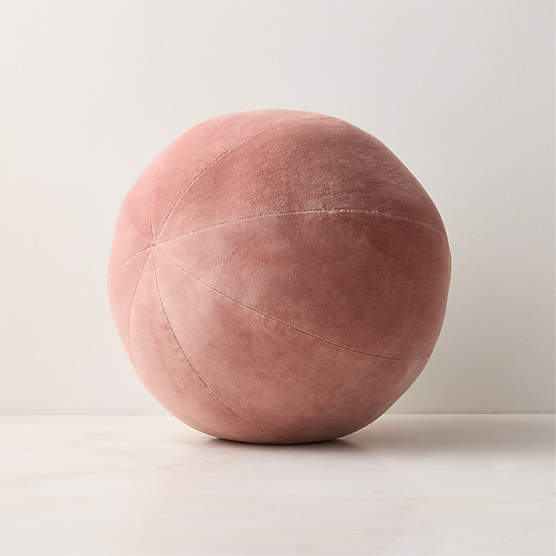 Terre Mauve Velvet Sphere Throw Pillow 12"