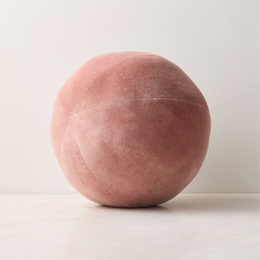 Terre Mauve Velvet Sphere Throw Pillow 12"