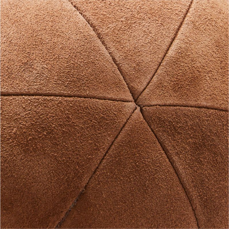 Terre Brown Suede Sphere Throw Pillow 12" - image 2 of 7