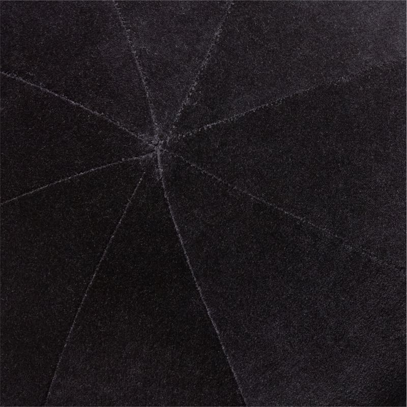 Terre Black Velvet Sphere Throw Pillow 12"