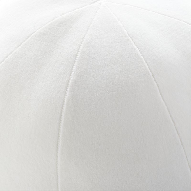 Terre Ivory White Velvet Sphere Throw Pillow 12" - image 2 of 13