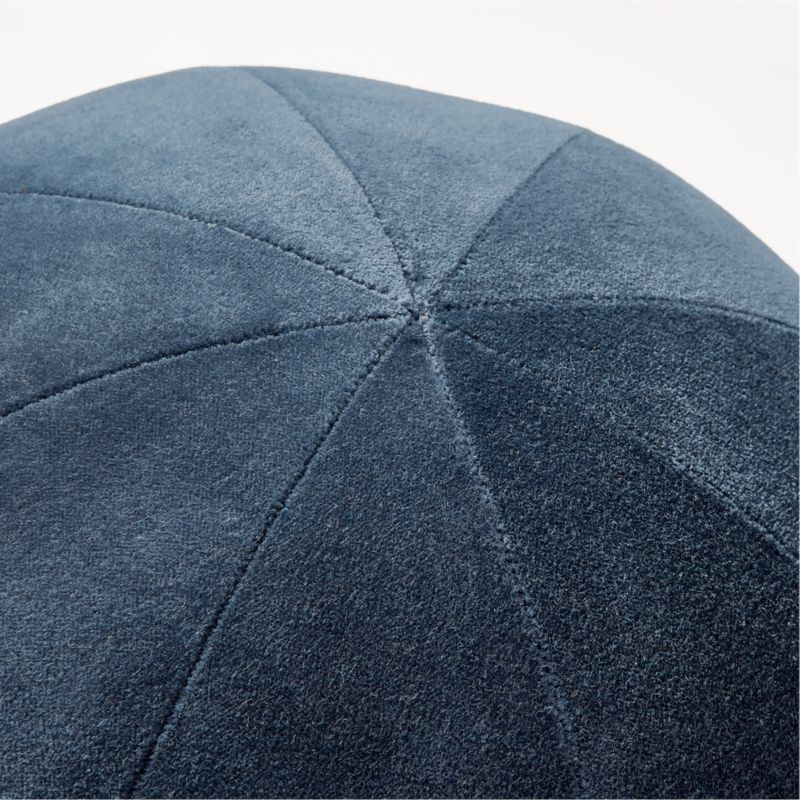 Terre Navy Blue Velvet Sphere Throw Pillow 12" - image 1 of 4