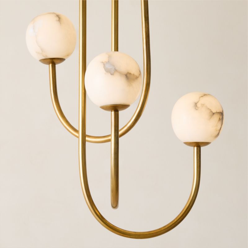 Viewing product image Terzo Aged Brass And Alabaster Pendant Light 21.2" - image 1 of 6