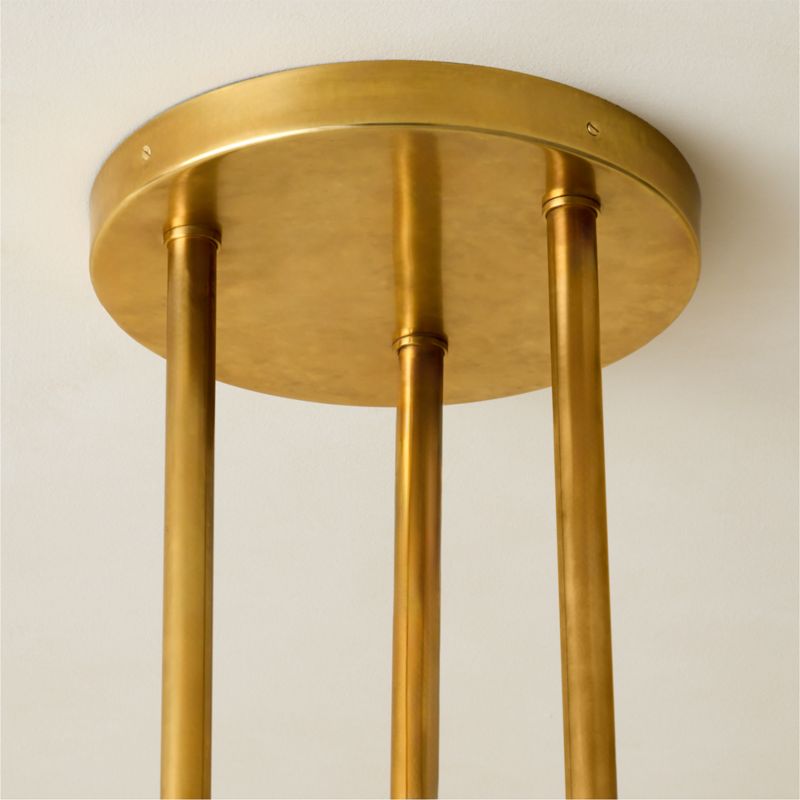 Terzo Aged Brass And Alabaster Pendant Light 21.2" - image 2 of 6