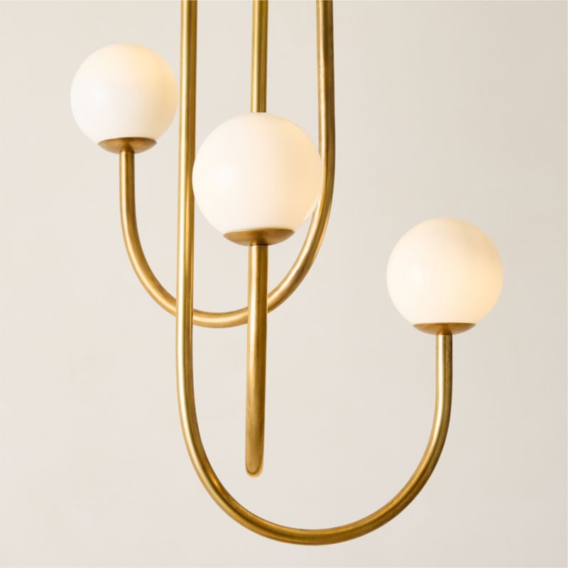 Viewing product image Terzo Aged Brass And Glass Pendant Light 21.2" - image 1 of 1