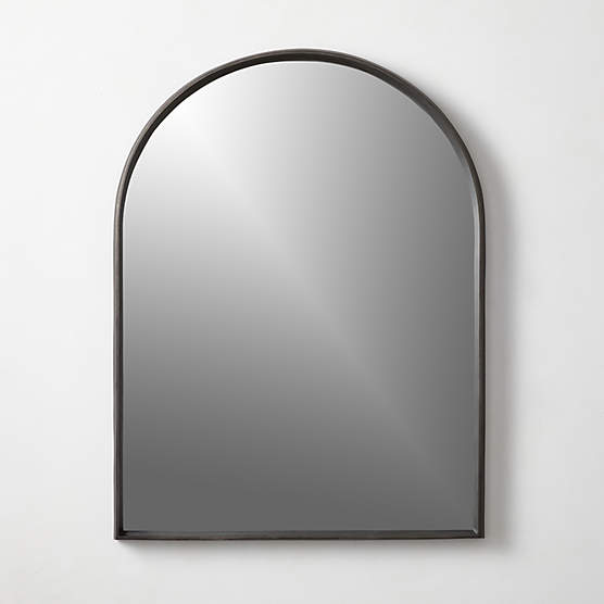 Tesou Black Cast Aluminium Round Wall Mirror 32" + Reviews CB2