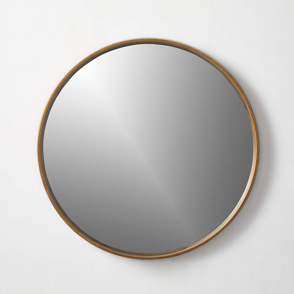 Tesou Brass Cast Aluminium Round Wall Mirror 32