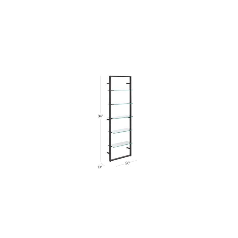 View Tesso Black Metal Wall Mount Bookshelf - image 3 of 11