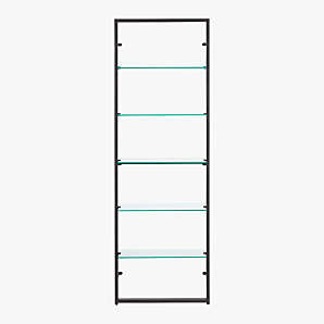 Modern Glass Bookshelves Bookcases CB2