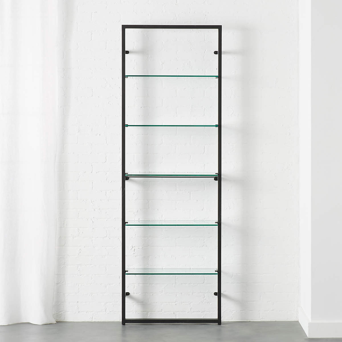 Tesso Modern Black Metal Wall Mount Bookshelf + Reviews CB2