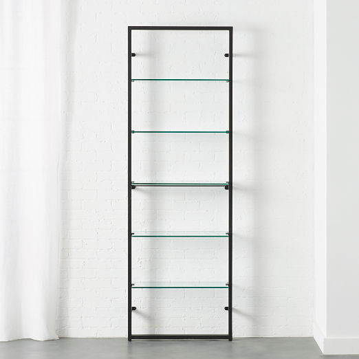 Tesso Black Metal Wall Mount Bookshelf