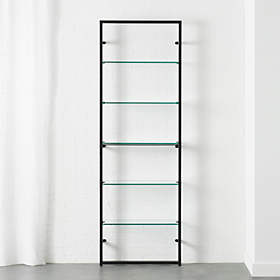 Ponte Black Metal Wall Mount Bookshelf Tall