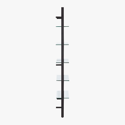 Tesso Black Metal Wall Mount Bookshelf