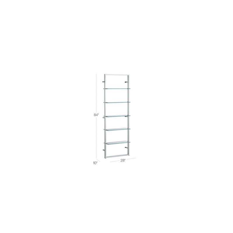 View Tesso Chrome Metal Wall Mount Bookshelf - image 3 of 13