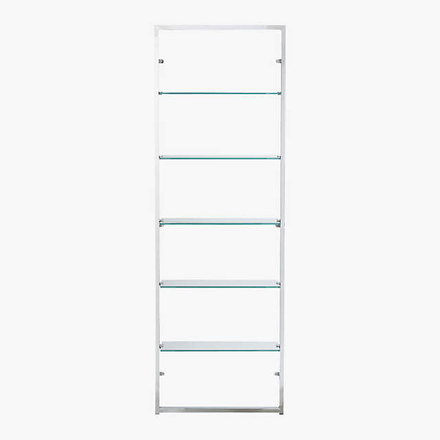 Tesso Chrome Bookshelf Reviews Cb2, 84 Inch Tall Bookcase White Gloss Black
