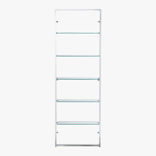 Tesso Chrome Metal Wall Mount Bookshelf