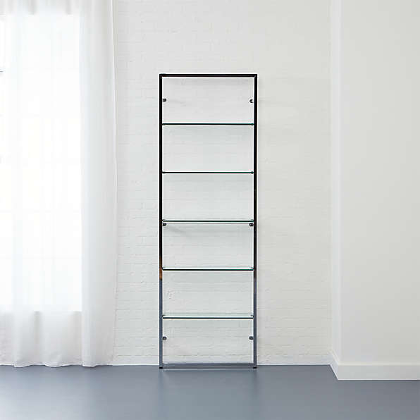 Modern Glass Bookshelves Bookcases CB2