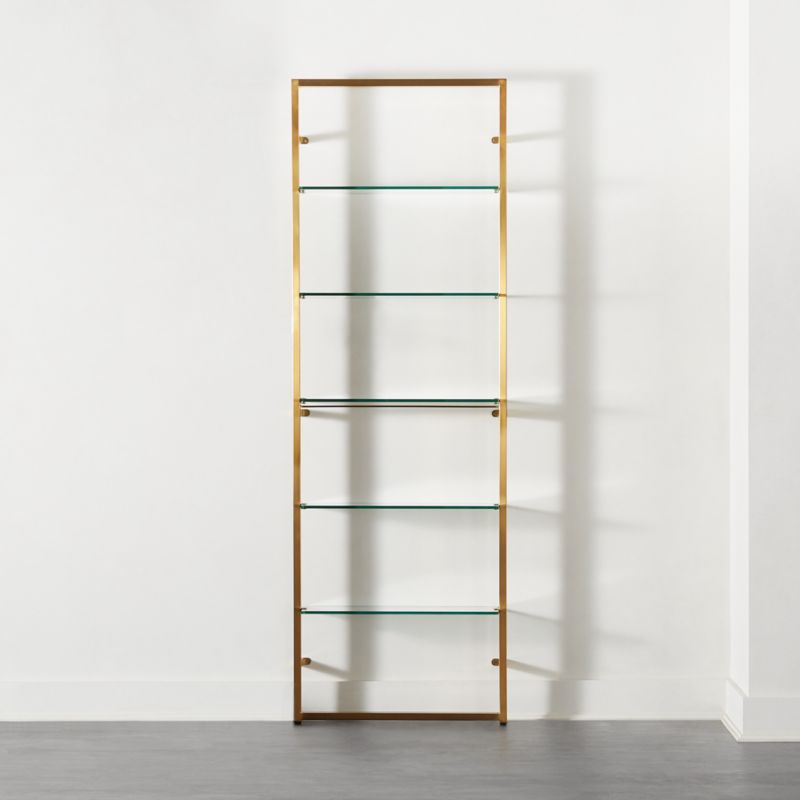 Tesso Modern Brass Metal Wall Mount Bookshelf + Reviews