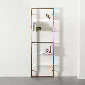 Modern Glass Bookshelves Bookcases CB2