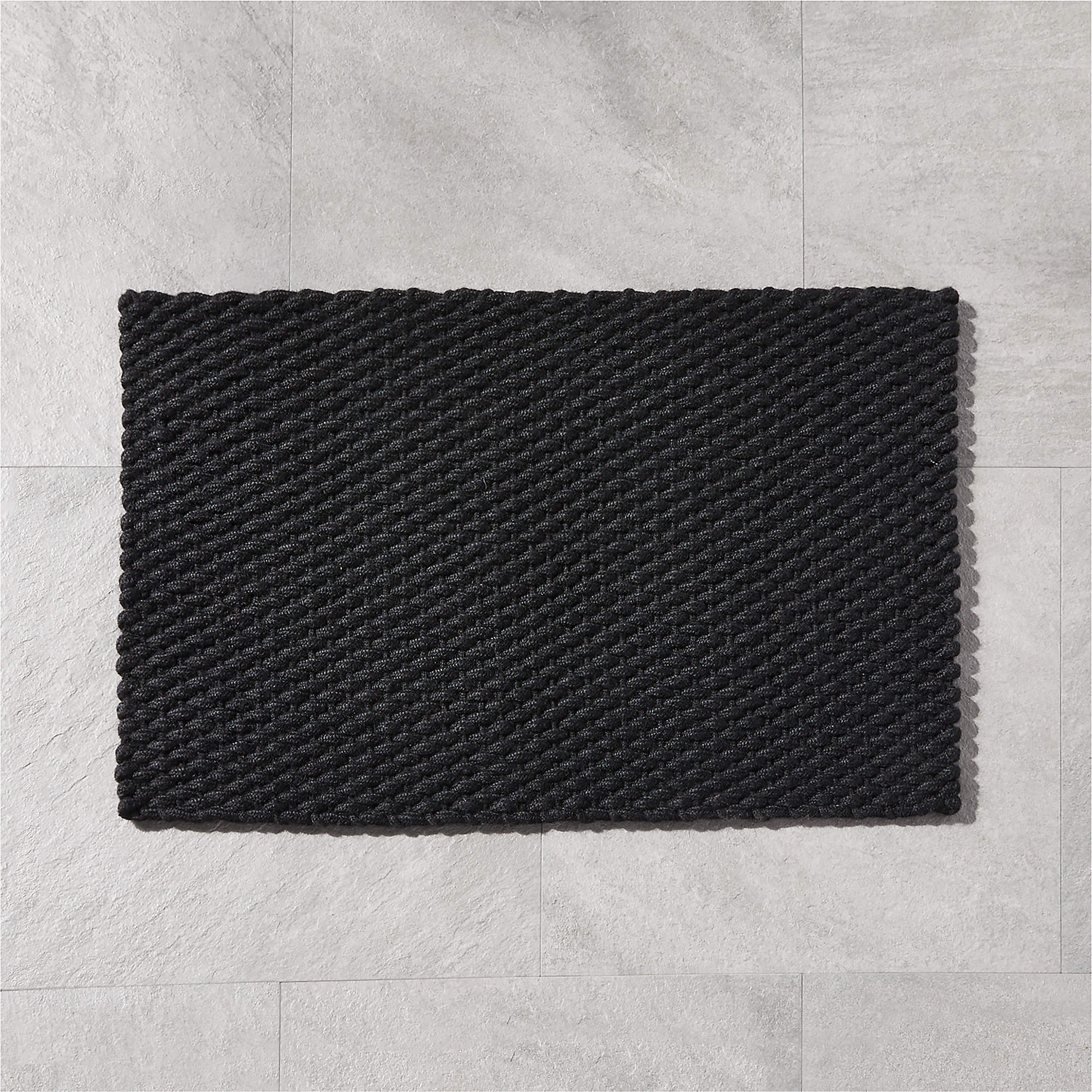 Modern Black Outdoor Doormat 2'x3' + Reviews CB2