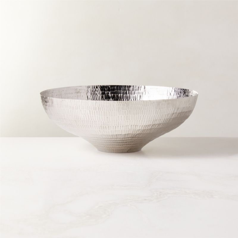 Thatch Hammered Polished Stainless Steel Serving Bowl - image 0 of 2