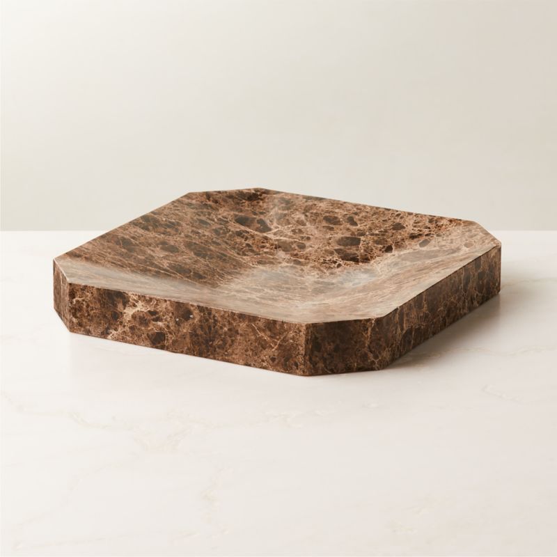 Thayne Brown Marble Catchall - image 0 of 10