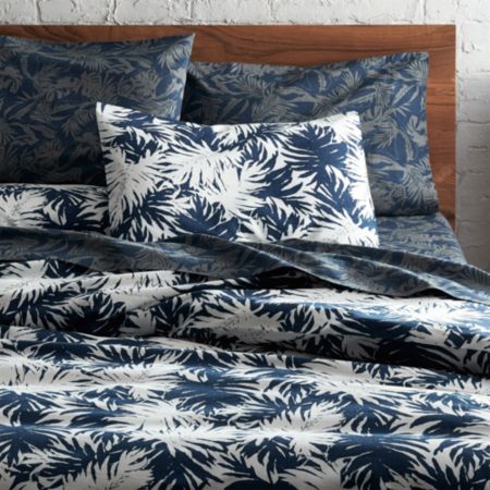 The Hill Side Palm Leaves Full Queen Duvet Cover Reviews Cb2