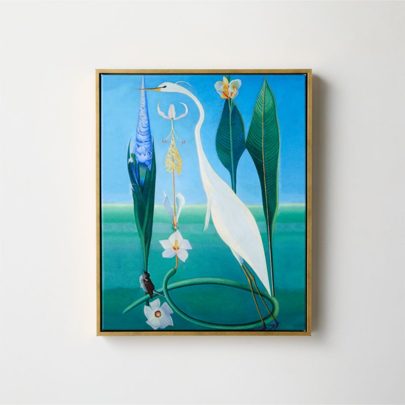 'The White Heron' Framed Wall Art by Joseph Stella 17"X21" - image 0 of 3