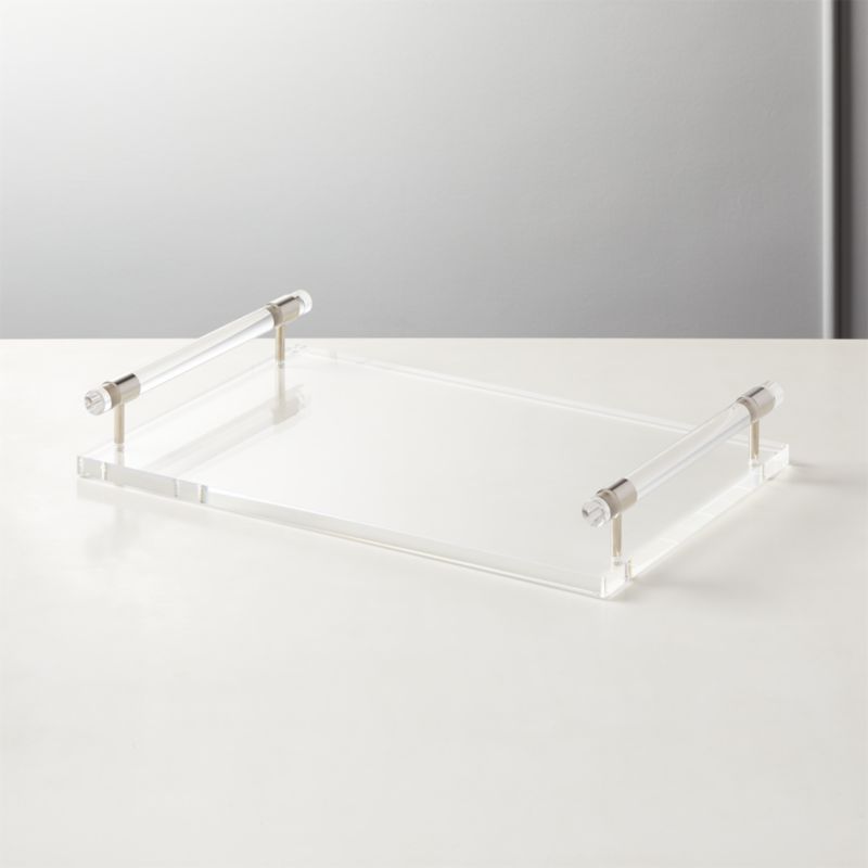 Cb2 acrylic bed deals tray