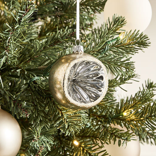 Therese Hand Painted Silver Reflector Christmas Tree Ornament