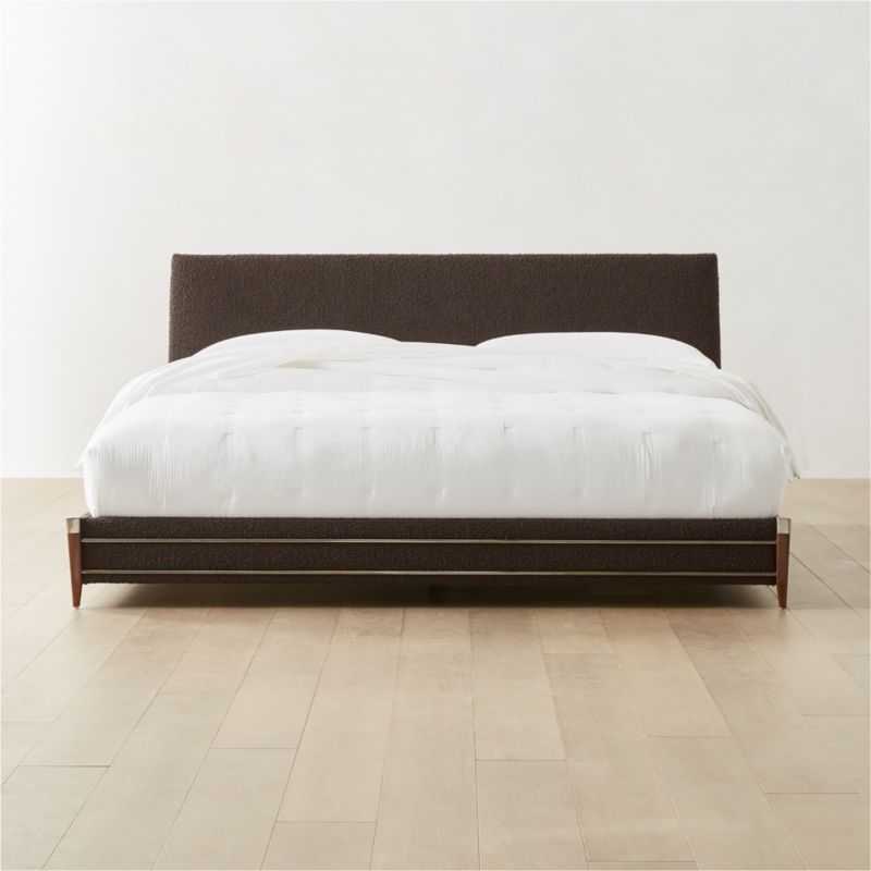 Tiburon Modern Mink Upholstered King Bed + Reviews CB2 Canada
