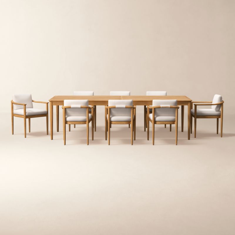 Tide 108" Rectangular Teak Outdoor Dining Table - image 7 of 9