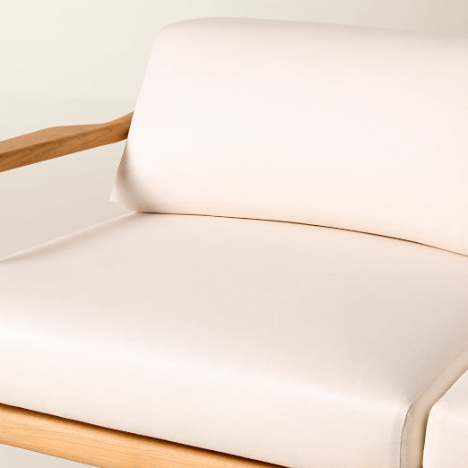 Tide 6-Piece U-Shaped Teak Outdoor Sectional Sofa with Ivory Sunbrella® Cushions