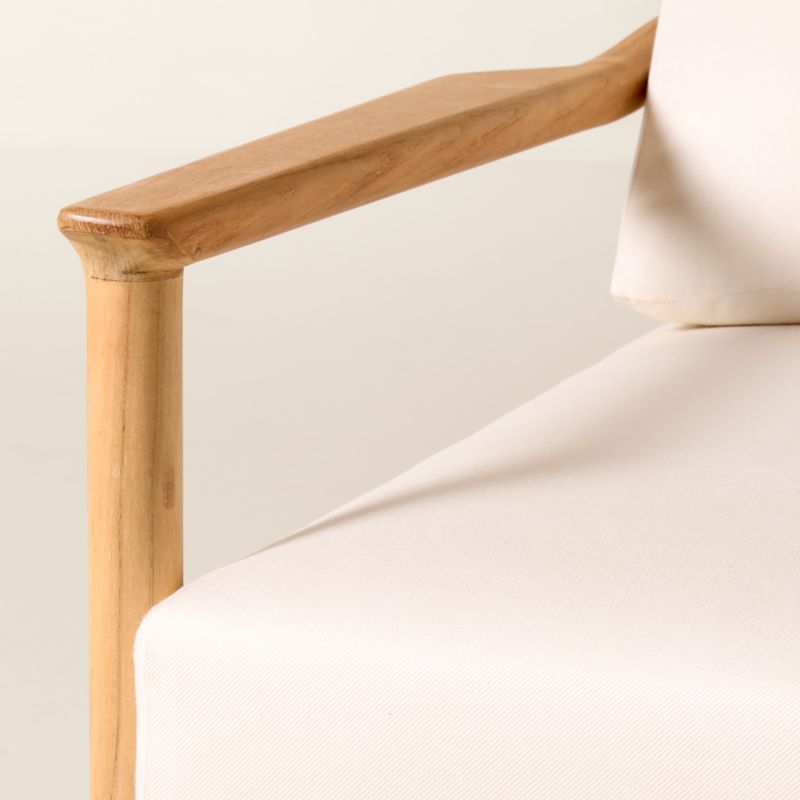 Tide Teak Outdoor Left-Arm Sofa With Ivory Sunbrella® Cushions - image 5 of 9