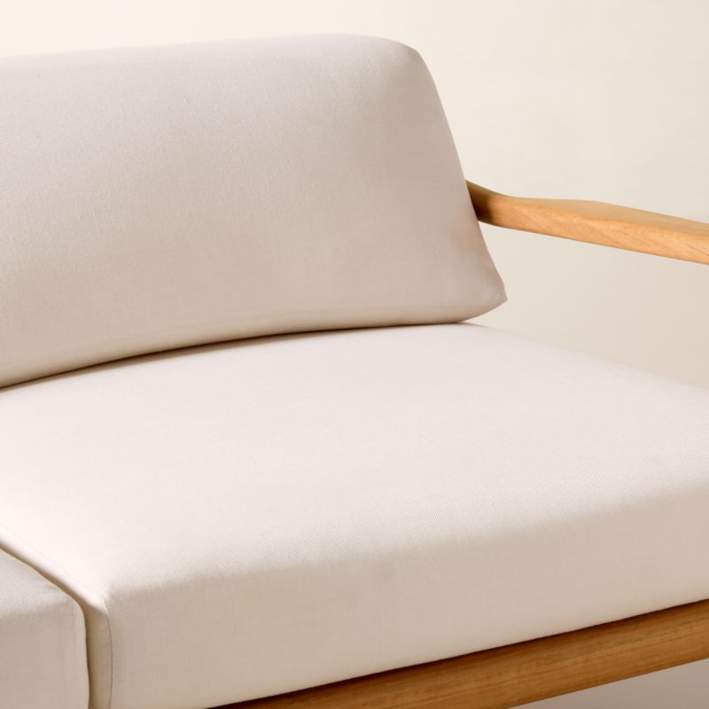 Tide 5-Piece L-Shaped Teak Outdoor Sectional Sofa with Ivory Sunbrella® Cushions - image 2 of 5