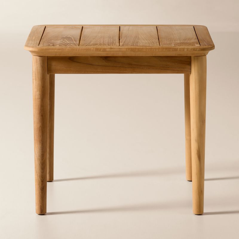 Tide Square Teak Outdoor Side Table - image 4 of 7