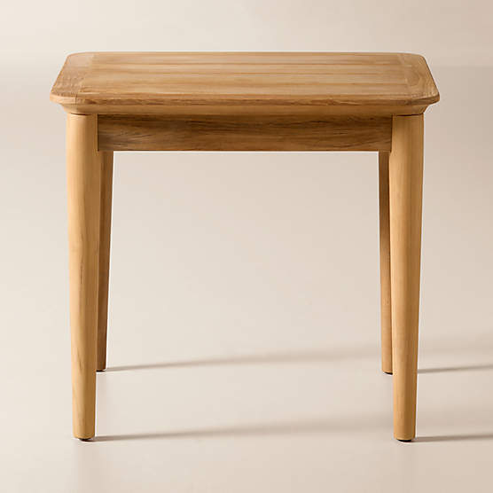 Tide Square Teak Outdoor Side Table